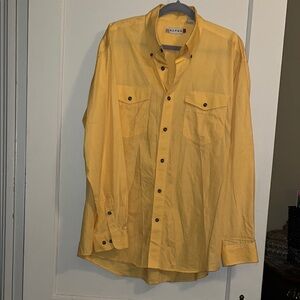 Roper Men’s Yellow Button-Up Shirt